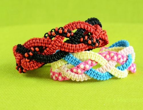 Braided Square Knot Bracelet Tutorial