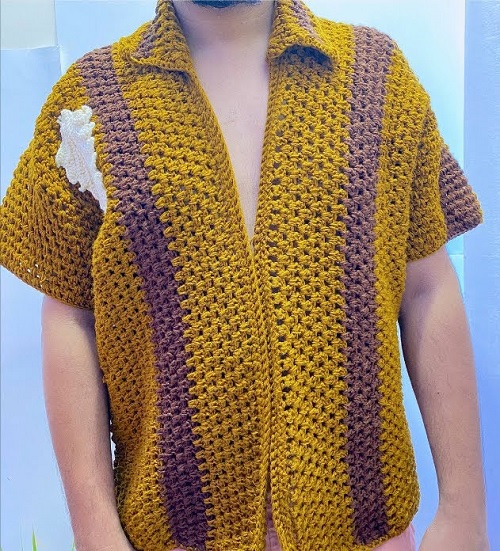 Crochet Men Shirt Free Patterns 3