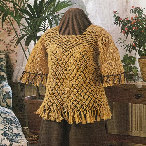 Vintage Macrame Sweater Pattern