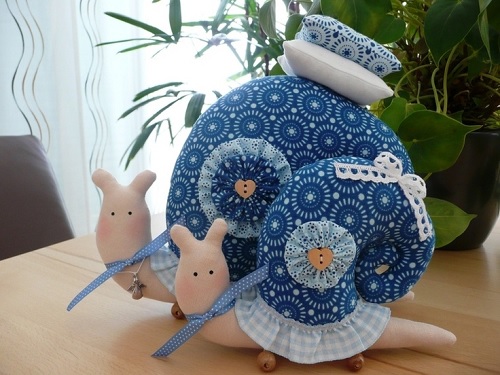 Fabric Snail Pillow