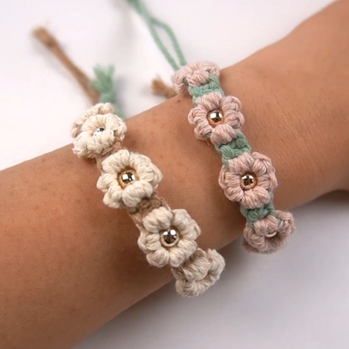 best Macrame Flower Bracelet Free Patterns