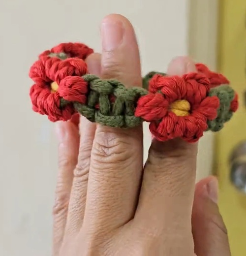 Macrame Flower Bracelet