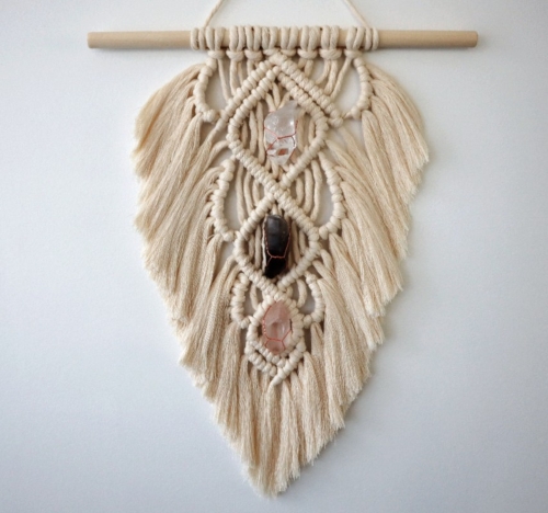 Macrame Leaf Feather Wall Hanging