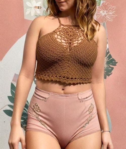 The Camellia Top Mandala Crop Top