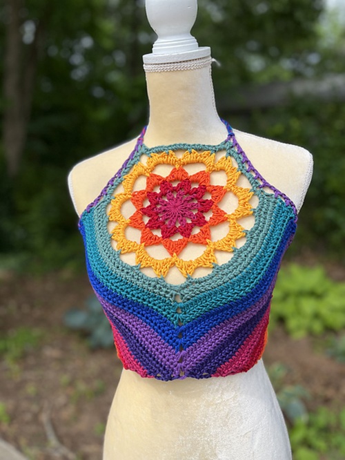 beautiful Crochet Mandala Crop Top Free Patterns