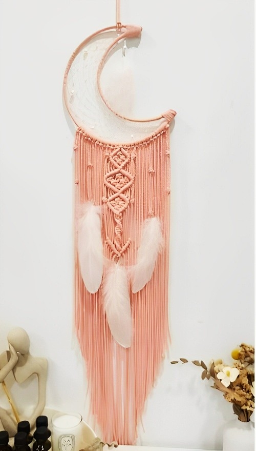 DIY Beautiful Macrame Moon Wall Hanging