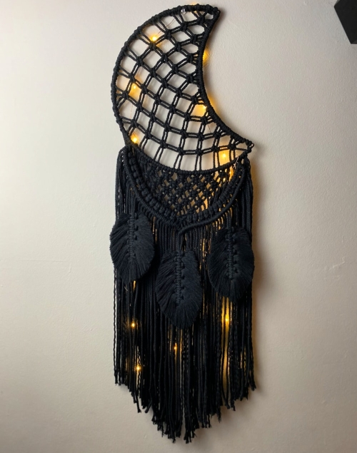 Crescent Moon DIY Macrame Dream Catcher