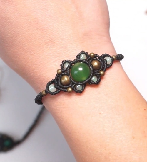 Macrame Gemstone Bracelet Free Patterns