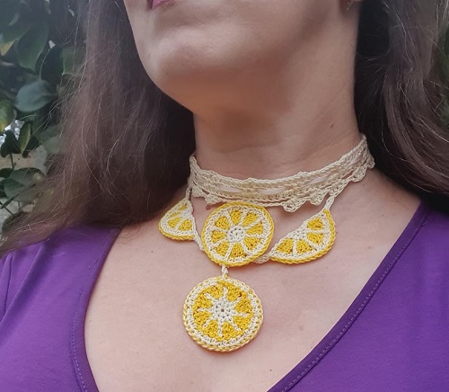 Citrus Cocktail Choker Crochet Pattern
