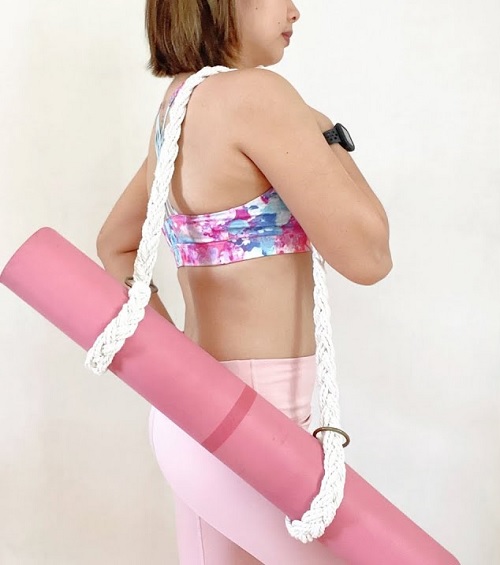 macrame yoga mat holder