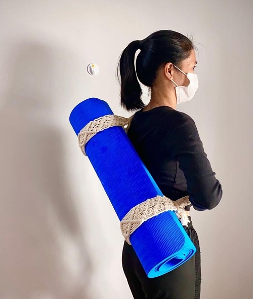 DIY Macramé Boho Yoga Mat Strap