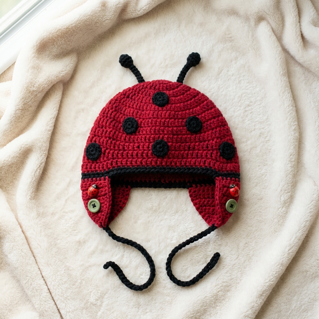 Adorable Crochet Ladybug Baby Bonnet Pattern for Beginners