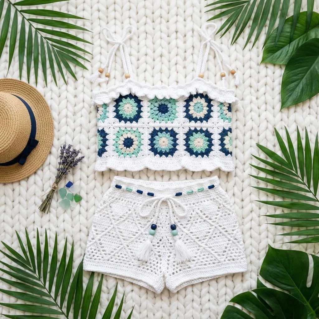 Adorable Granny Square Crochet Toddler Summer Set Pattern Guide