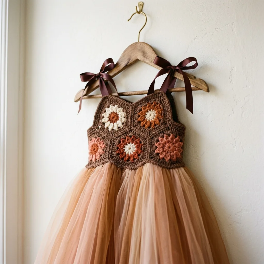 Adorable Granny Square Tutu Dress: Free Crochet Pattern for Girls
