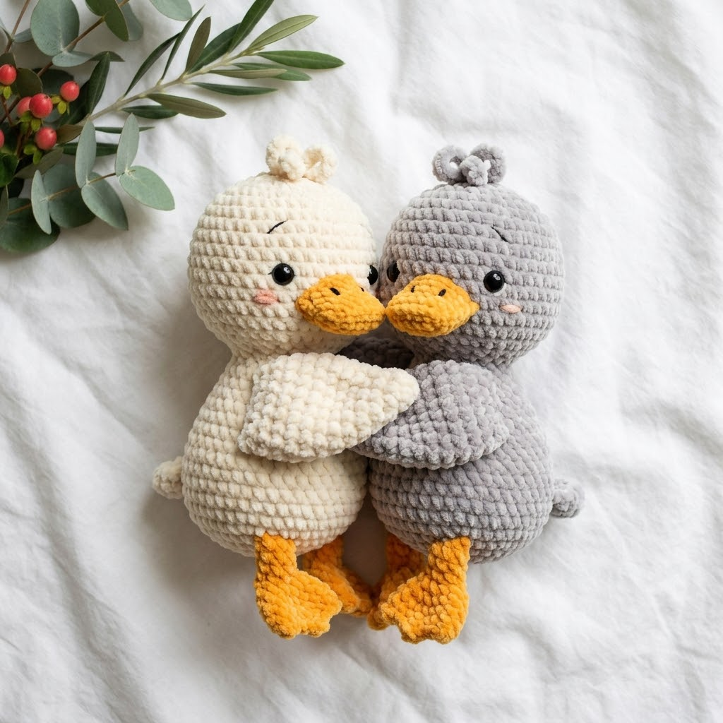 Adorable Hugging Duck Amigurumi Pattern for Beginners