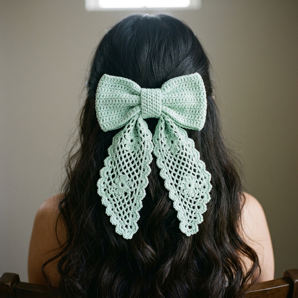 DIY Crochet Hair Bow Pattern: Elegant Lacework Accessory Tutorial