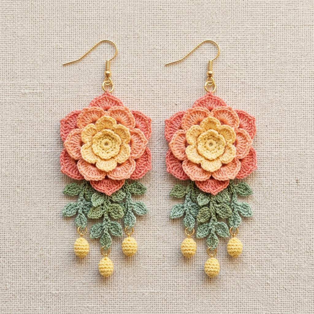 Floral Statement Earrings