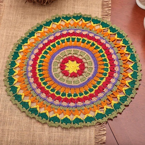 Crochet Mandala Doily Placemat Pattern