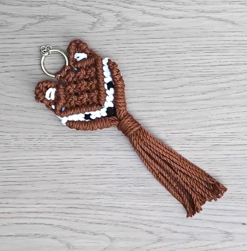 Macrame Fox Keychain