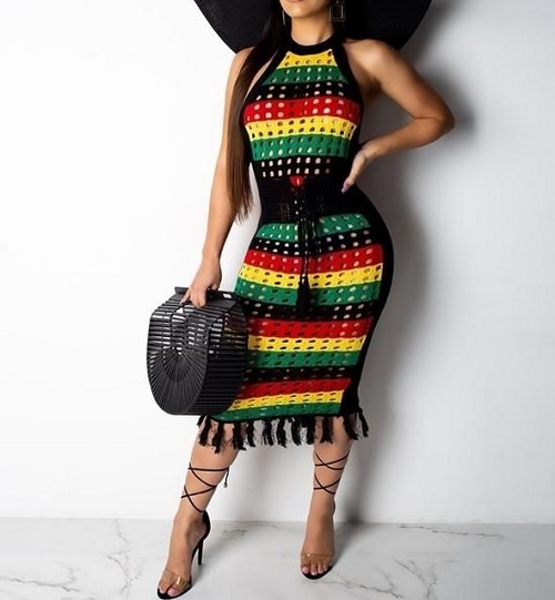 Rastafarian Halter Dress
