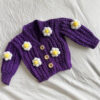 6 Crochet Daisy Baby Cardigan Free Patterns