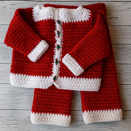 Baby Crochet Santa Outfit