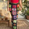 8 Crochet Long Granny Square Skirt Free Patterns