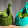 9 Crochet Teardrop Basket Plant Hanger Free Patterns