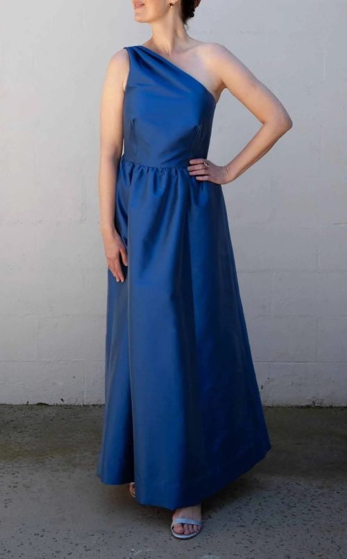 One-Shoulder Evening Gown