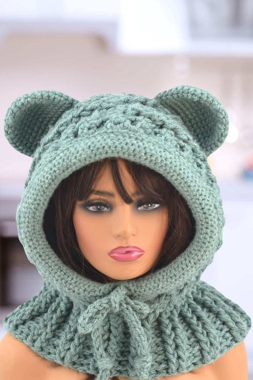 Easy Crochet Hooded Cowl Free Pattern