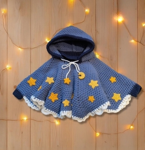 Moon and Stars Poncho