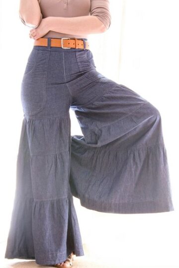6 Tiered Wide-leg Pants Free Sewing Patterns